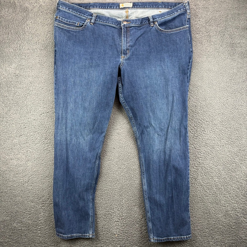 Carhartt Womens 24W Regular Original Fit‎ Straight Leg Blue Denim Jeans 470